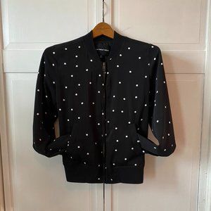 Who What Wear Polka Dot Bomber Jacket | S